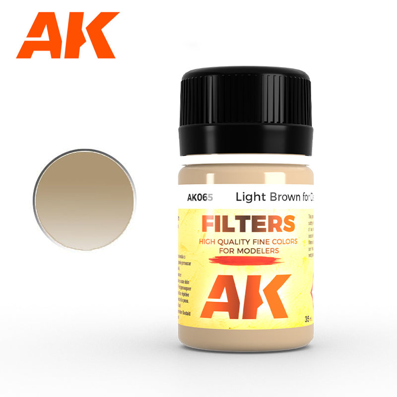 AK Enamel Filters: Light Brown for Desert Vehicles (AK065)
