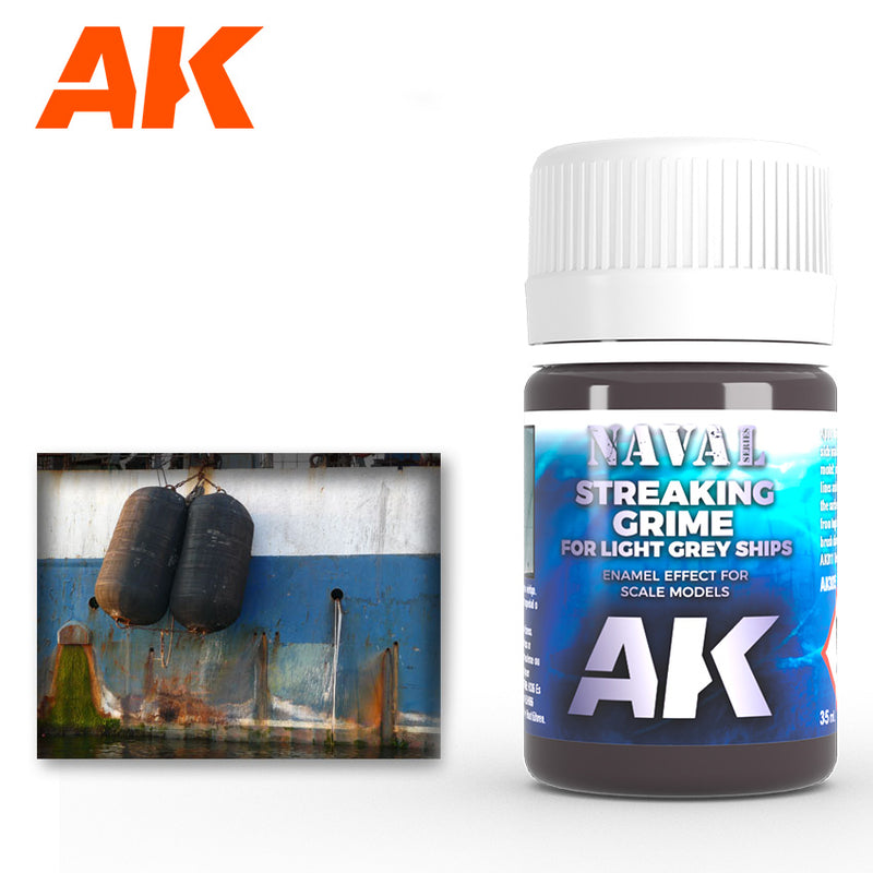 AK Enamel Effects: Streaking Grime for Light Grey Ships (AK305)