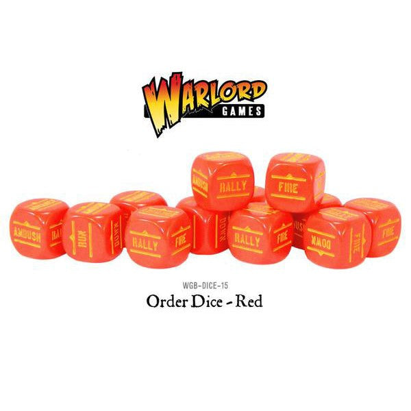 Bolt Action Order Dice Pack - Red ( Wgb-Dice-15 )