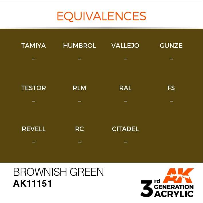 AK Acrylic 3G - Brownish Green ( AK11151 )