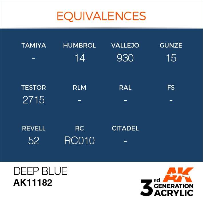 AK Acrylic 3G Intense - Deep Blue ( AK11182 )