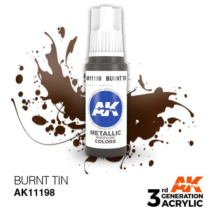 AK Acrylic 3G Metallic - Burnt Tin ( AK11198 )