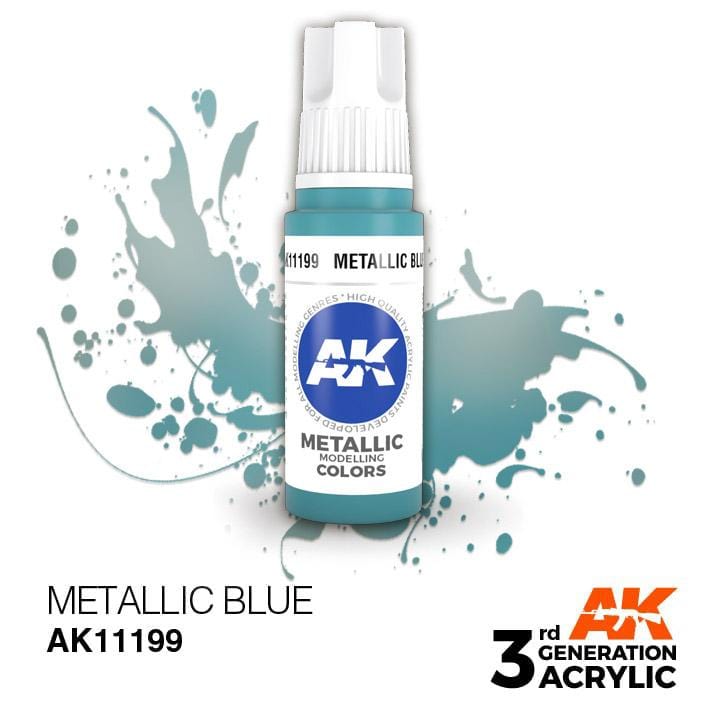 AK Acrylic 3G Metallic - Metallic Blue ( AK11199 )