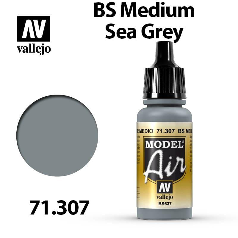 Vallejo Model Air - BS Medium Sea Grey 17ml - Val71307