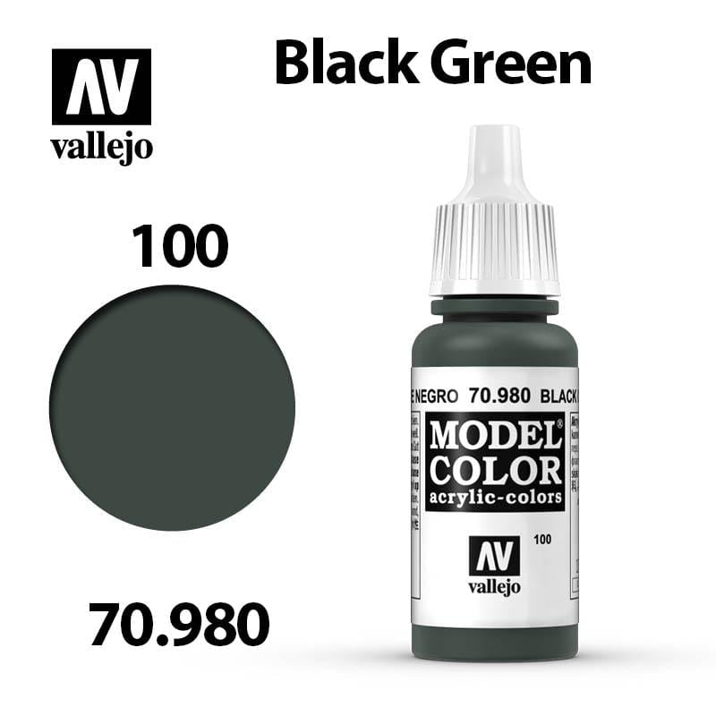 Vallejo Model Color - Black Green 17ml - Val70980 (100)