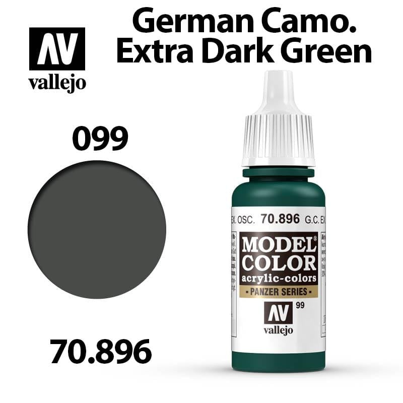 Vallejo Model Color - German Camo Extra Dark Green 17ml - Val70896 (099)