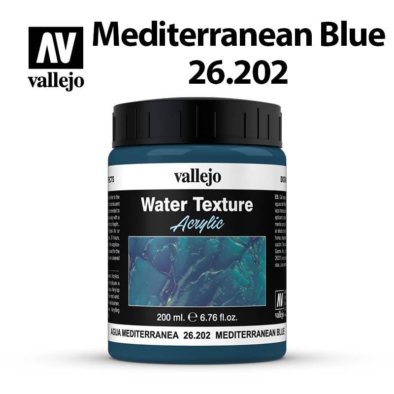 Vallejo Diorama Water Texture - Mediterranean Blue 200ml - Val26202