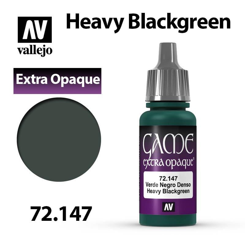 Vallejo Game Extra Opaque - Heavy Blackgreen 17ml - Val72147