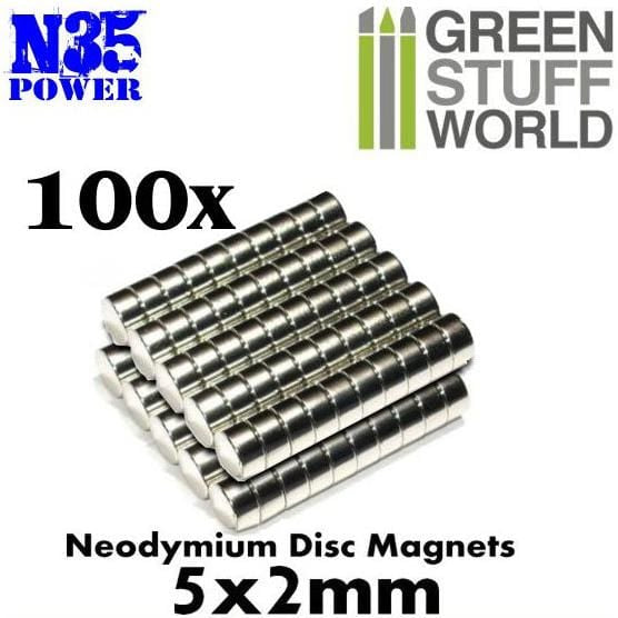 GSW Neodymium Magnets 5mm x 2mm N35 (100)