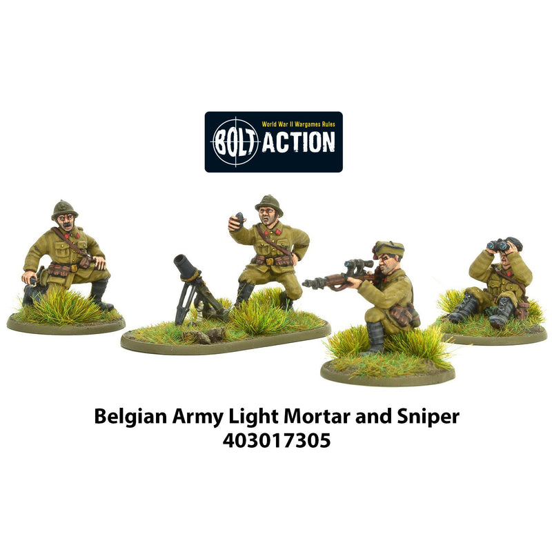 Belgian Army Light Mortar + Sniper Team ( 403017305 )