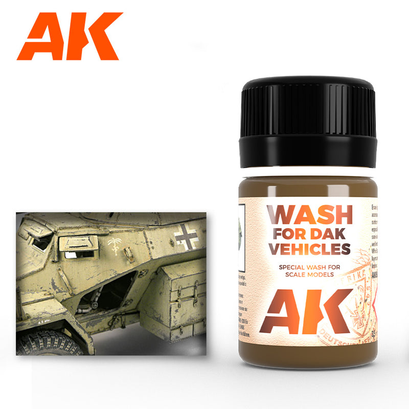 AK Enamel Wash: Afrika Korps Vehicles