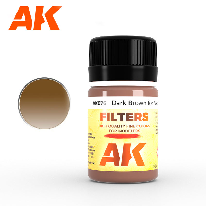 AK Enamel Filters: Dark Brown for NATO & Green Vehicles (AK076)
