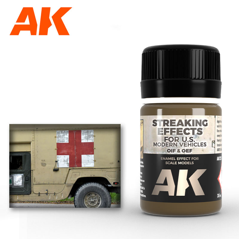 AK Enamel Effects: U.S. Vehicle Streaking Effects (AK123)