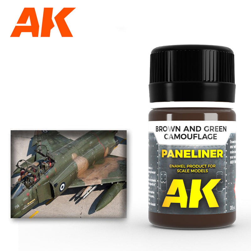 AK Enamel Paneliners : Brown & Green Camouflage (AK2071)