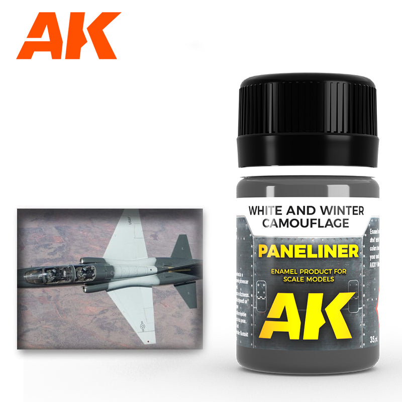 AK Enamel Paneliners : White & Winter Camouflage (AK2074)