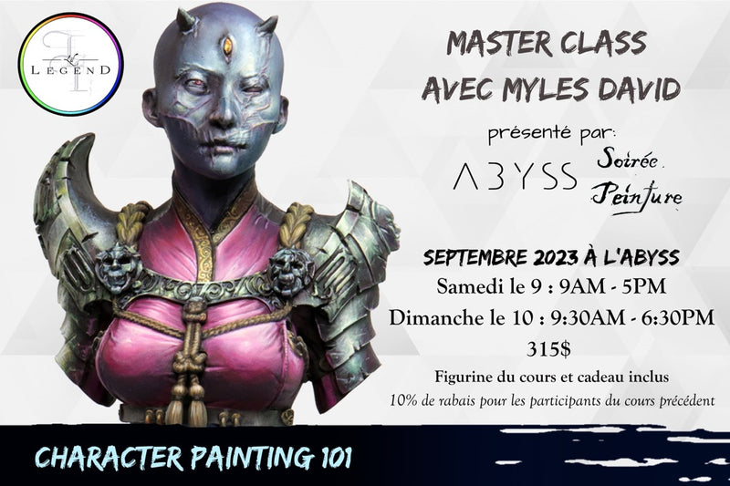 Character Painting 101 Master Class with Myles David from Lil Legend Studio - Montreal