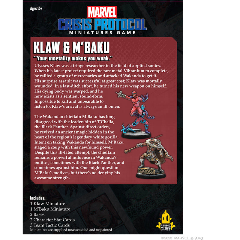 Marvel Crisis Protocol - Klaw & M'Baku ( CP116 )