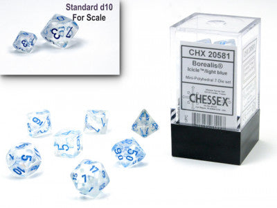 7 Polyhedral Dice Set - Borealis Icicle/Light Blue - CHX20581