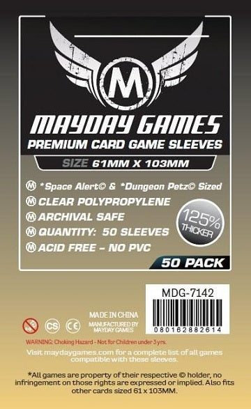 Mayday Games Premium Space Alert 61mm x 103mm 50 ct