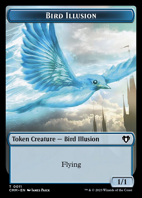 City's Blessing // Bird Illusion Double-Sided Token [Commander Masters Tokens]