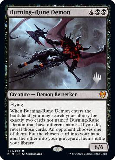 Burning-Rune Demon [Kaldheim Promo Pack]