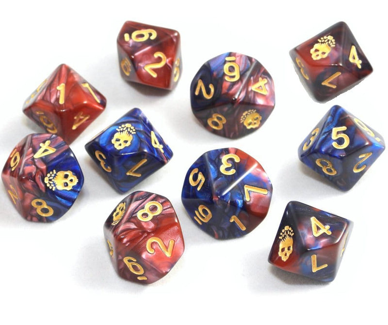 10 D10 Elder Dice - The Mark of the Necronomicon: Blood and Magick (ED0-N11) - Abyss Game Store