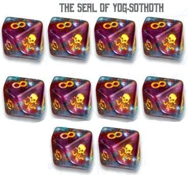 10 D10 Elder Dice - The Seal of Yog-Sothoth: Nebula (ED0-G01) - Abyss Game Store