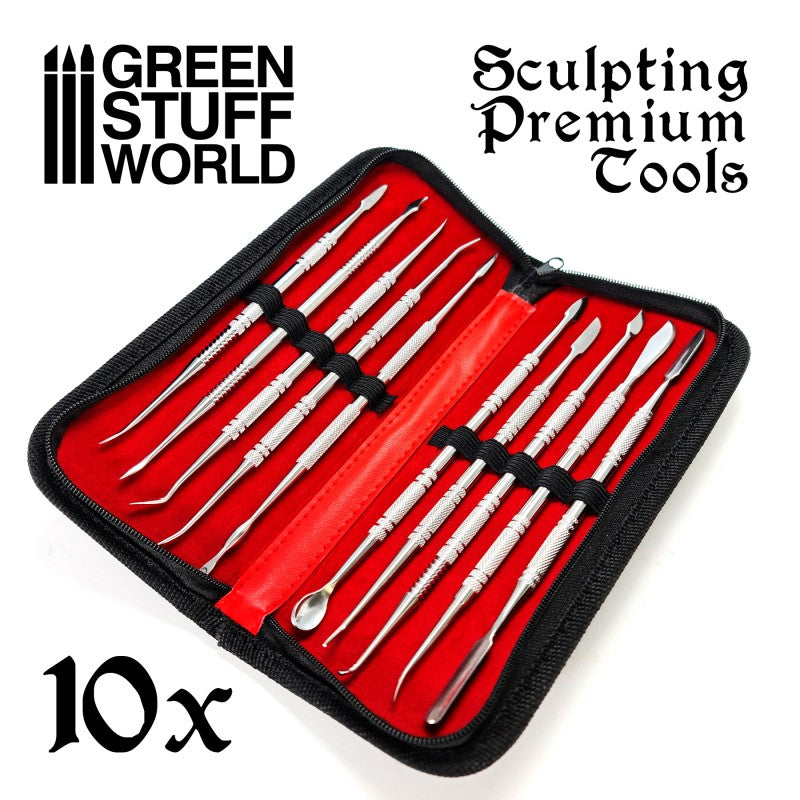 GSW Professional Sculptings Tool Set of 10 with Premium Case (1570)