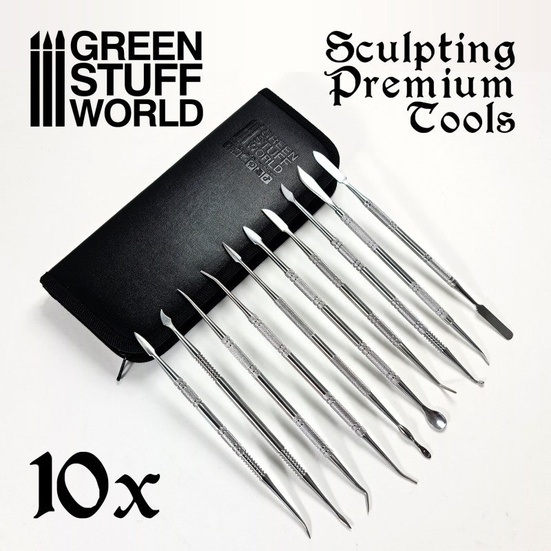 GSW Professional Sculptings Tool Set of 10 with Premium Case (1570)