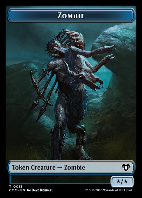 Eldrazi Spawn // Zombie (0013) Double-Sided Token [Commander Masters Tokens]