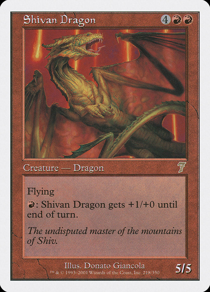 Shivan Dragon [Seventh Edition]