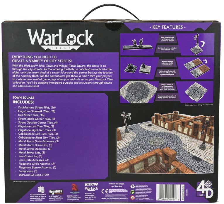 4D Warlock Tiles - Town & Village - Town Square( 16521 )