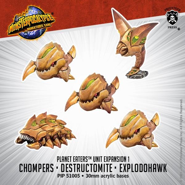 Monsterpocalypse: Planet Eaters - Chompers / Destructomite / Explodohawk - pip51005 - Used
