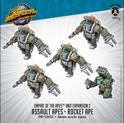 Monsterpocalypse: Empire of the Apes - Assault Apes & Rocket Ape - pip51031 - Used