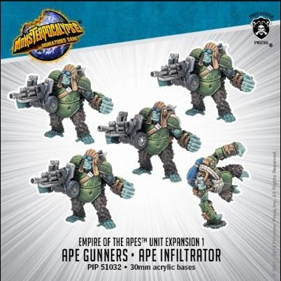 Monsterpocalypse: Empire of the Apes - Ape Gunners & Ape Infiltrator - pip51032 - Used