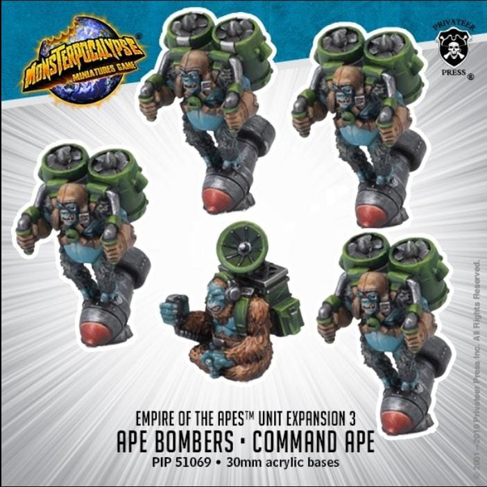 Monsterpocalypse: Empipre of the Apes - Ape Bombers / Command Ape - pip51069 - Used