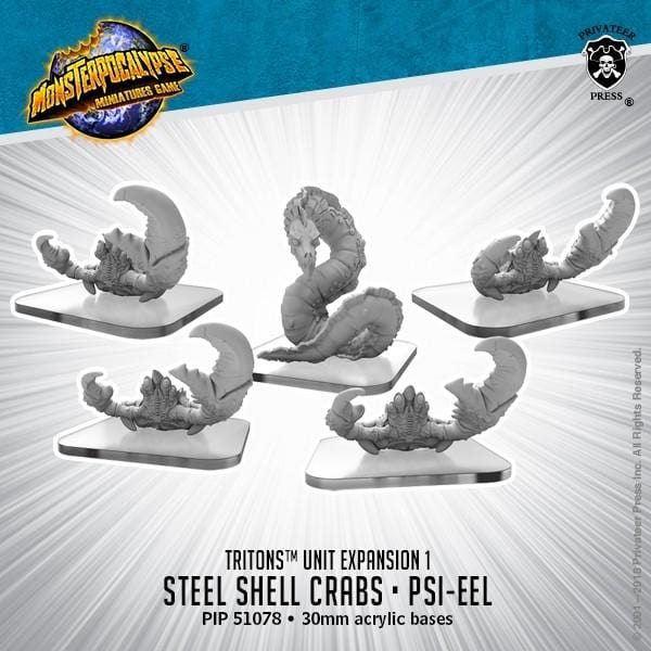 Monsterpocalypse: Tritons - Steel Shell Crabs / Psi-eel - pip51078 - Used