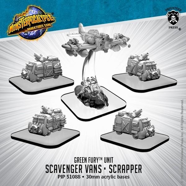 Monsterpocalypse: Green Fury - Scrapper / Scavenger Vans - pip51088 - Used