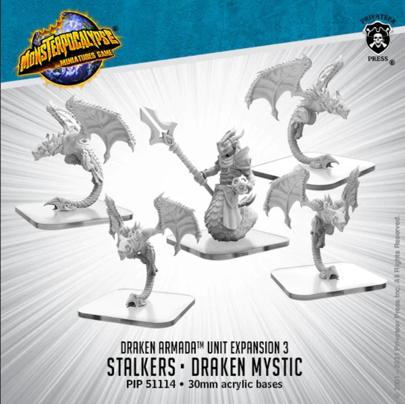 Monsterpocalypse: Draken Armada - Stalkers, Draken Mystic - pip51114 - Used