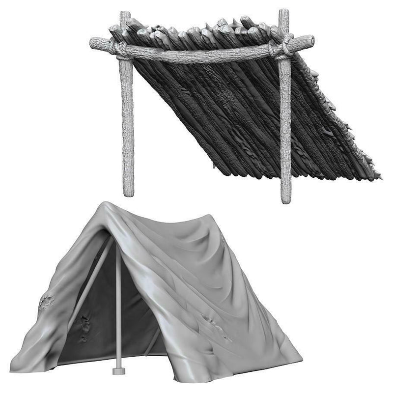 Wizkids Unpainted Minis - Tent & Lean-To ( 73858 )