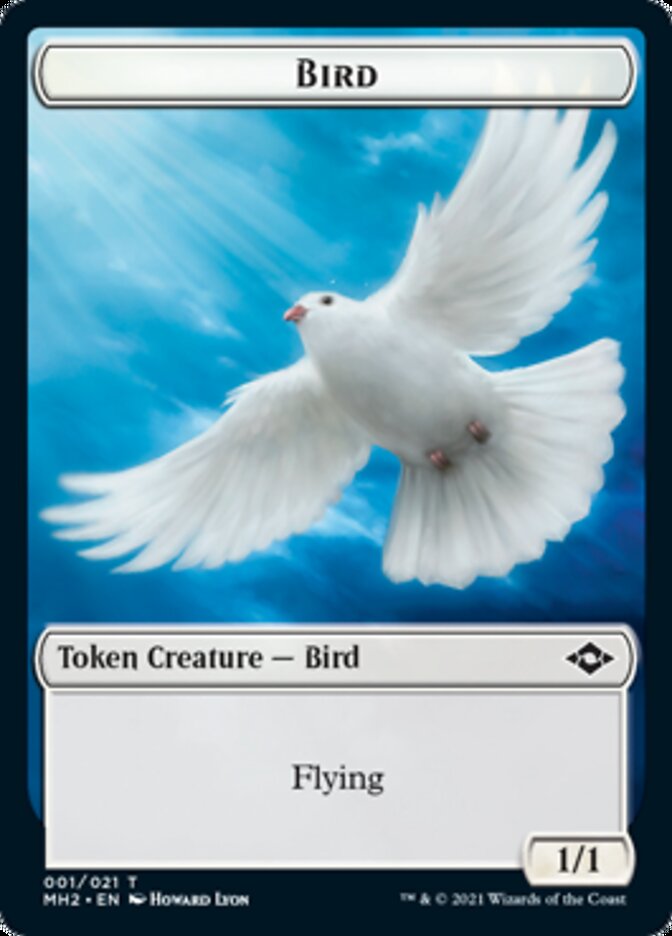 Bird Token // Clue Token (15) [Modern Horizons 2 Tokens]