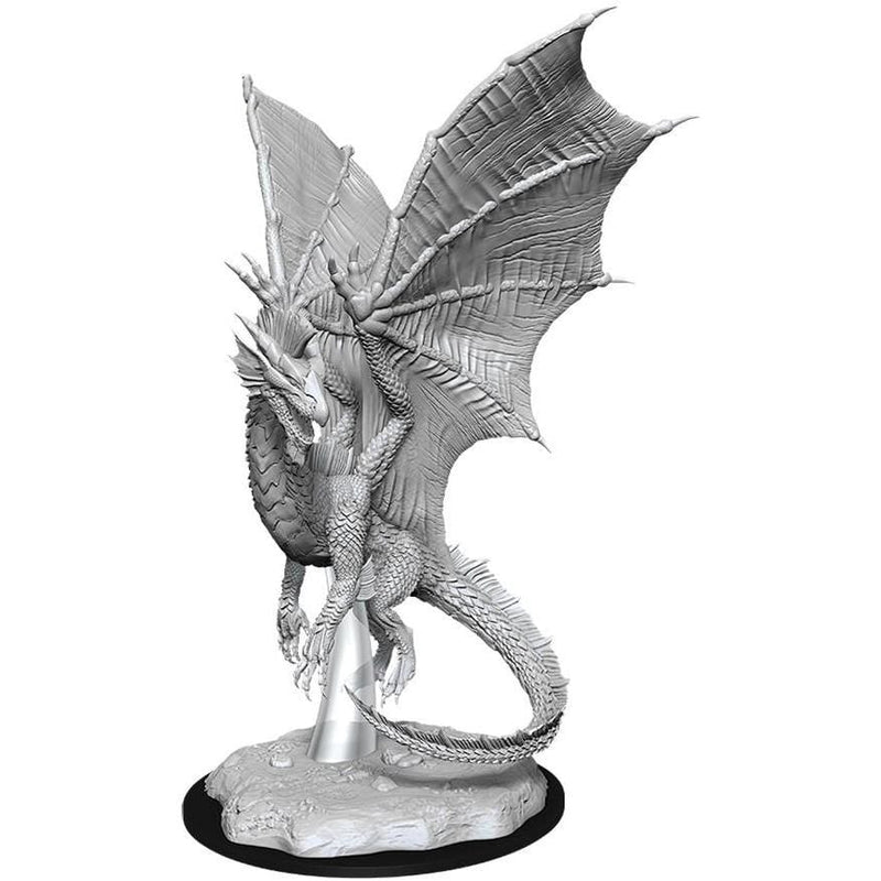 D&D Unpainted Minis - Young Silver Dragon ( 90036 )