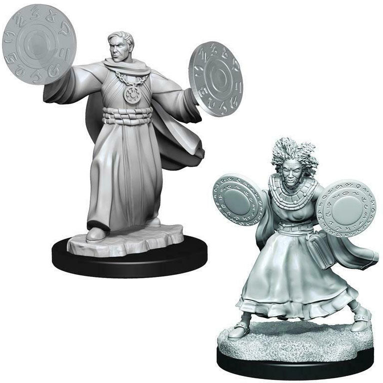 Critical Role Unpainted Minis - Human Graviturgy and Chronurgy Wizards ( 90391 )