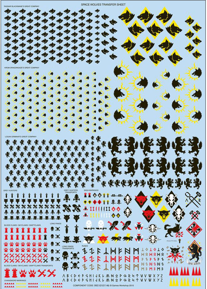 Transfer Sheet - Space Wolves ( 1146-W ) - Used