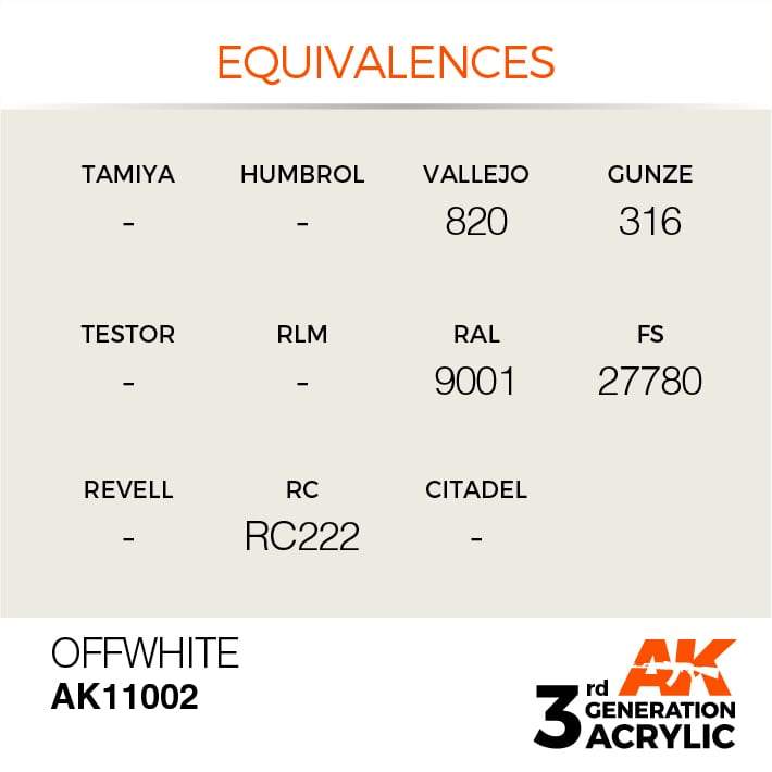 AK Acrylic 3G - Offwhite ( AK11002 )