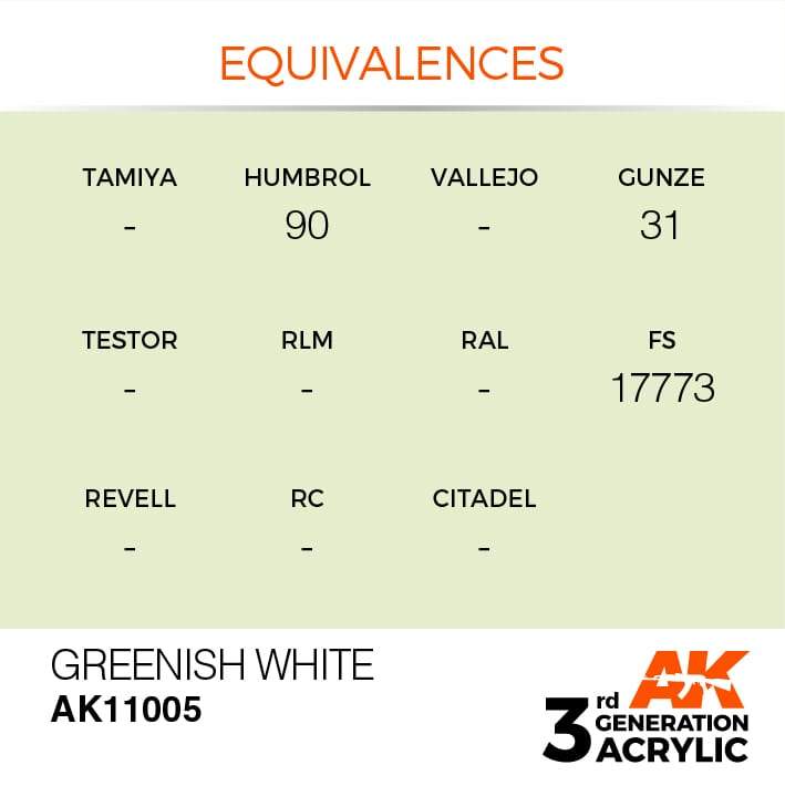 AK Acrylic 3G - Greenish White ( AK11005 )