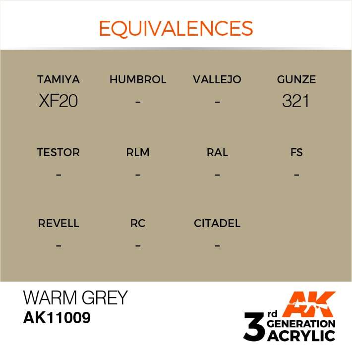AK Acrylic 3G - Warm Grey ( AK11009 )