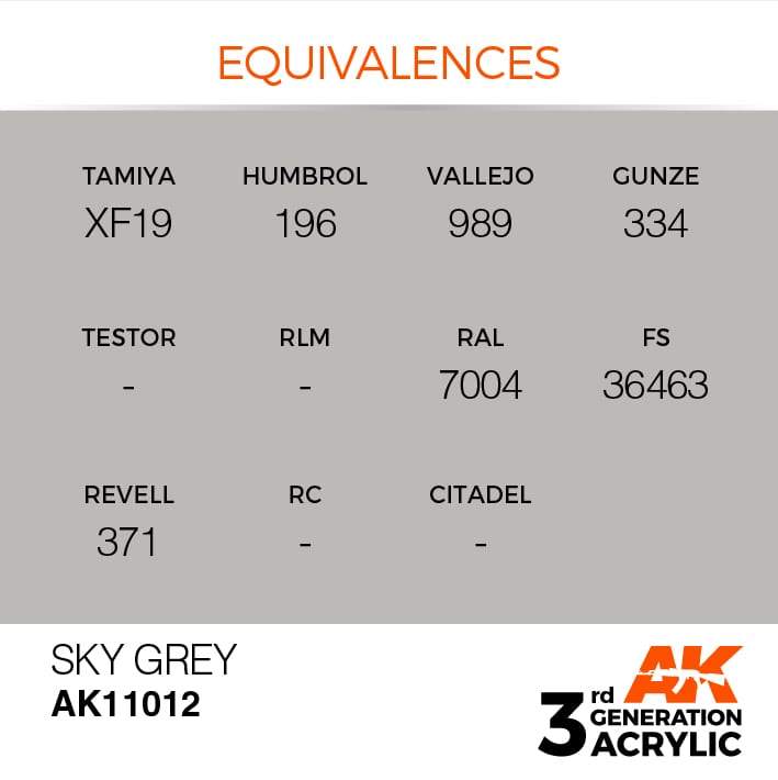 AK Acrylic 3G - Sky Grey ( AK11012 )
