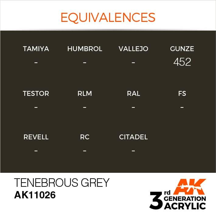 AK Acrylic 3G - Tenebrous Grey ( AK11026 )
