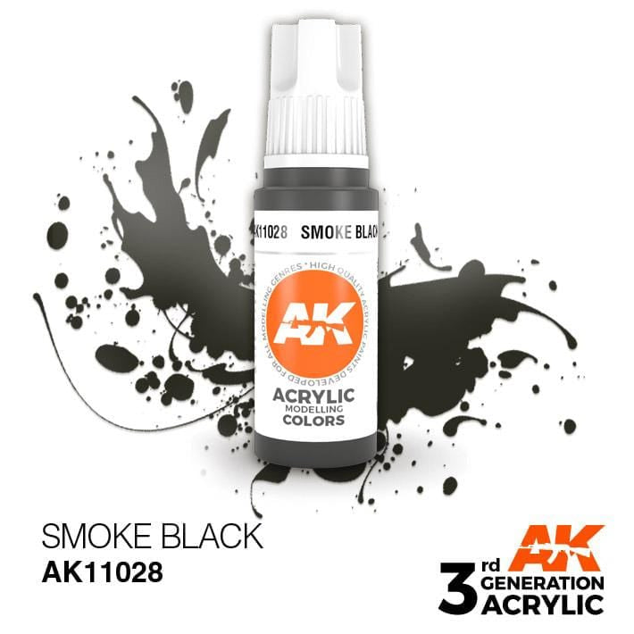 AK Acrylic 3G - Smoke Black ( AK11028 )
